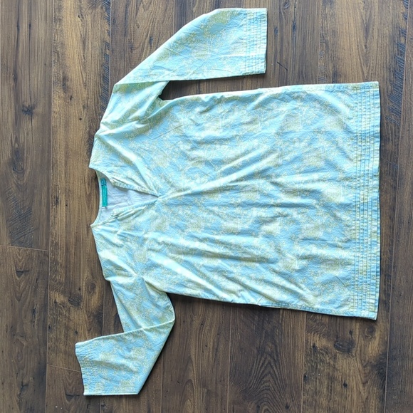 Needham Lane Sydney Cotton Poplin V-neck Tunic - Picture 1 of 17
